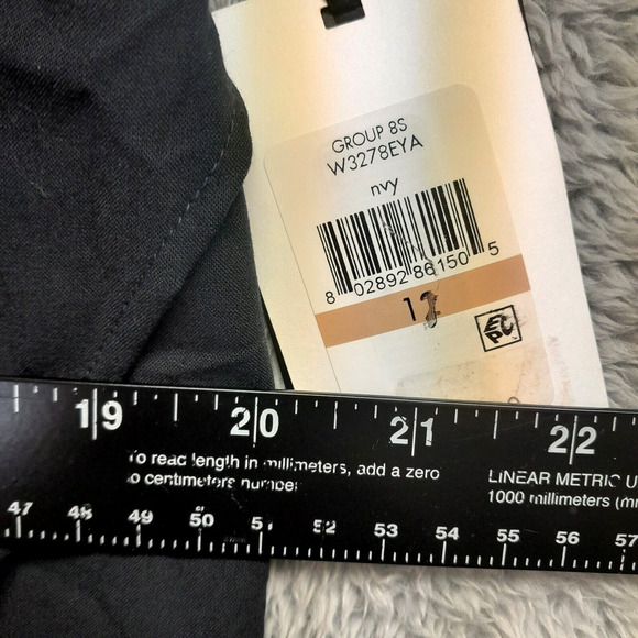 DKNY Womens Ponte Knit Mini Skirt Pencil Navy Blue Faux Wrap Stretch SZ 12 1524 - Picture 11 of 14